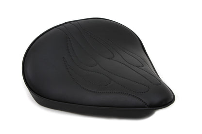 Corbin Gentry Black Solo Seat with Flame Stitch – Large, 3.5cm Thick