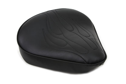 Corbin Gentry Black Solo Seat with Flame Stitch – Premium 2-3/4-Inch Thick Motorcycle Seat