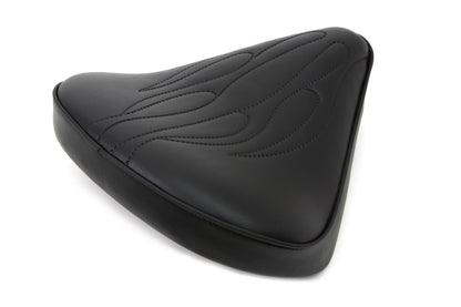 Corbin Gentry Black Solo Seat with Flame Stitch – Premium 2-3/4-Inch Thick Motorcycle Seat