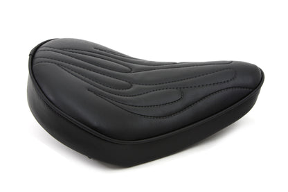 Corbin Gentry Black Solo Seat with Flame Stitch for Motorcycle
