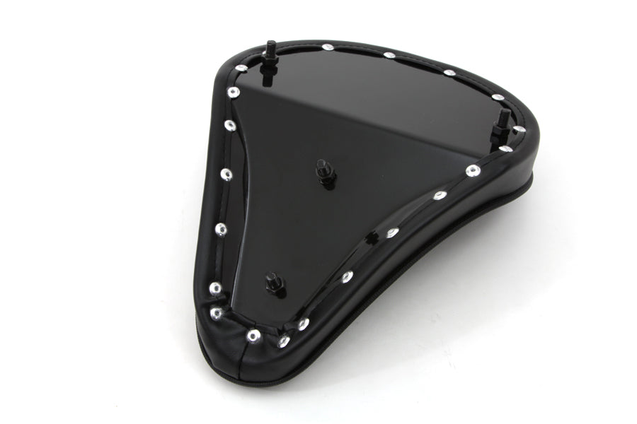 Corbin Gentry Black Solo Seat with Flame Stitch for Motorcycle