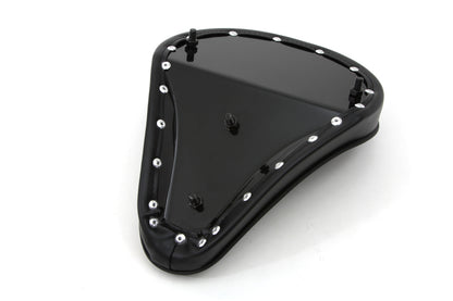 Corbin Gentry Black Solo Seat with Flame Stitch for Motorcycle