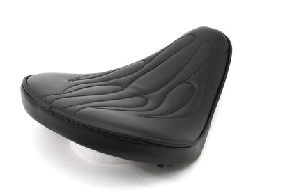Corbin Gentry Black Solo Seat with Flame Stitch – Small, 4-Inch Nose Width