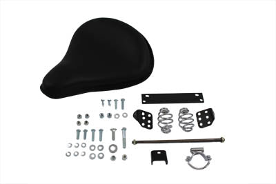 Corbin Gentry Black Leather Solo Seat with Mount Kit for Harley Davidson FL 1965-1974