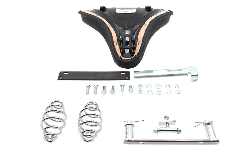 Corbin Gentry Black Leather Solo Seat and Mount Kit for Harley Davidson FXST (1984-1993)