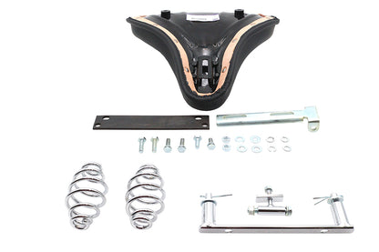 Corbin Gentry Black Leather Solo Seat and Mount Kit for Harley Davidson FXST (1984-1993)