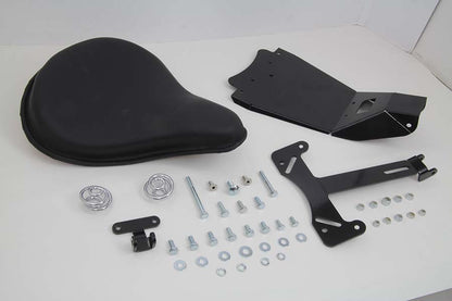 V-Twin Black Leather Solo Seat and Mount Kit for Harley Davidson FXDWG (Part 47-0147)