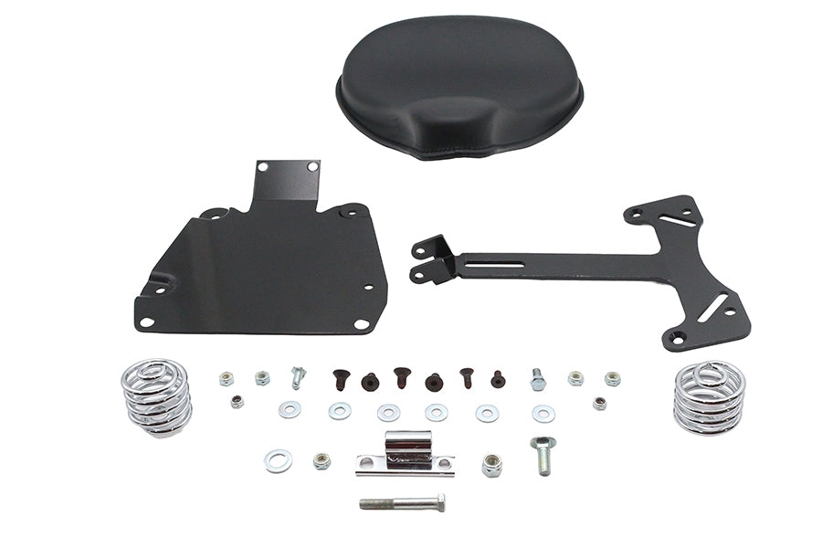 Corbin Gentry Black Leather Solo Seat and Mount Kit for Harley Davidson FXDWG (2006-2015)