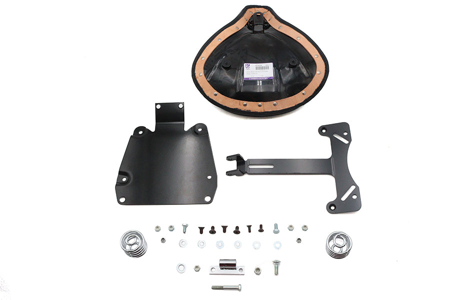 Corbin Gentry Black Leather Solo Seat and Mount Kit for Harley Davidson FXDWG (2006-2015)