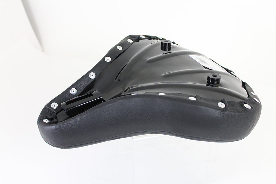 Bates Tuck and Roll Leather Solo Seat with Steel Baseplate - 2 Inch Pad Thickness