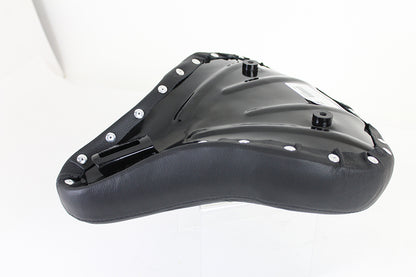 Bates Tuck and Roll Leather Solo Seat with Steel Baseplate - 2 Inch Pad Thickness