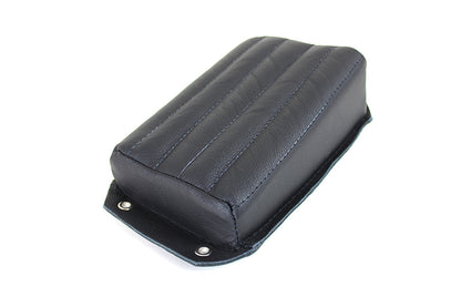Corbin Gentry Bates Black Leather Pillion Seat Pad - Tuck and Roll Style with Wider Fit