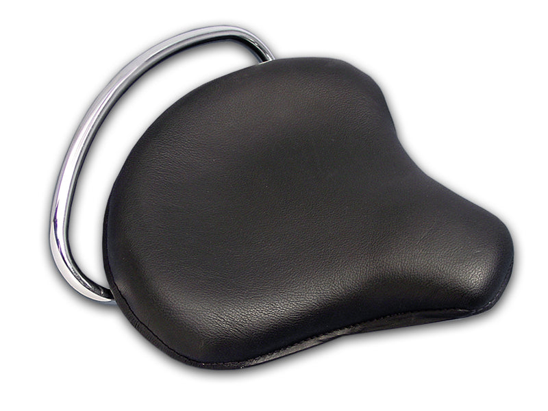 V-Twin CH Solo Seat Kit with Black Leather Seat, Mounting Rails, and Tabs