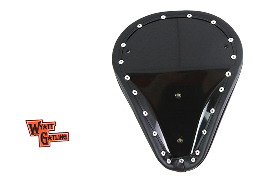 Corbin Gentry Black Vinyl Solo Seat with Mount Kit and Nose T Bracket - Part #78498