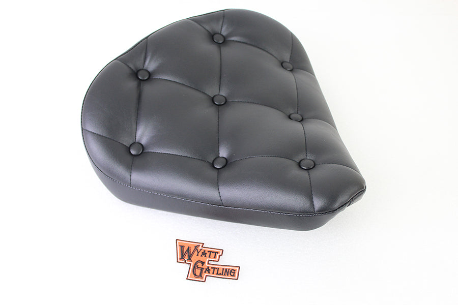 Wyatt Gatling Black Vinyl Solo Seat with Buttons - Part 78482A