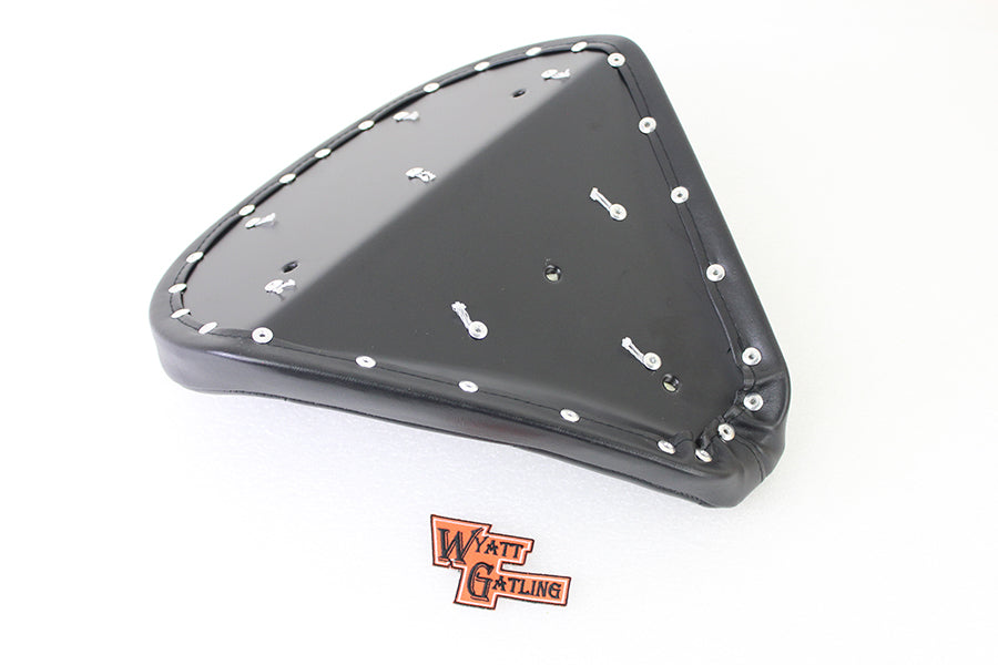Wyatt Gatling Black Vinyl Solo Seat with Buttons - Part 78482A