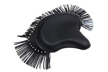 Corbin Gentry Black Deluxe Solo Seat with Fringe Skirt for Harley Davidson WL