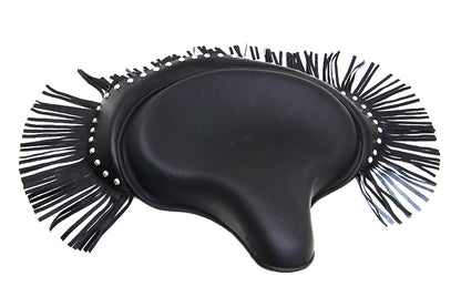 Corbin Gentry Black Deluxe Solo Seat with Fringe Skirt for Harley Davidson WL