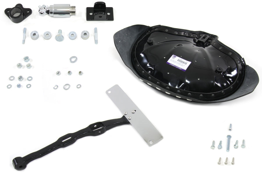 Corbin Gentry Black Police Solo Seat Kit for Harley Davidson FXST (1984-1993)