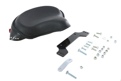V-Twin Black Leather Police Solo Seat Kit for Harley Davidson FLTP Models 2009-2018