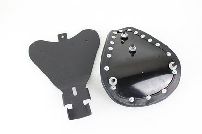 Bates Solid Mount Solo Seat Black Leather for Harley Davidson XL Models