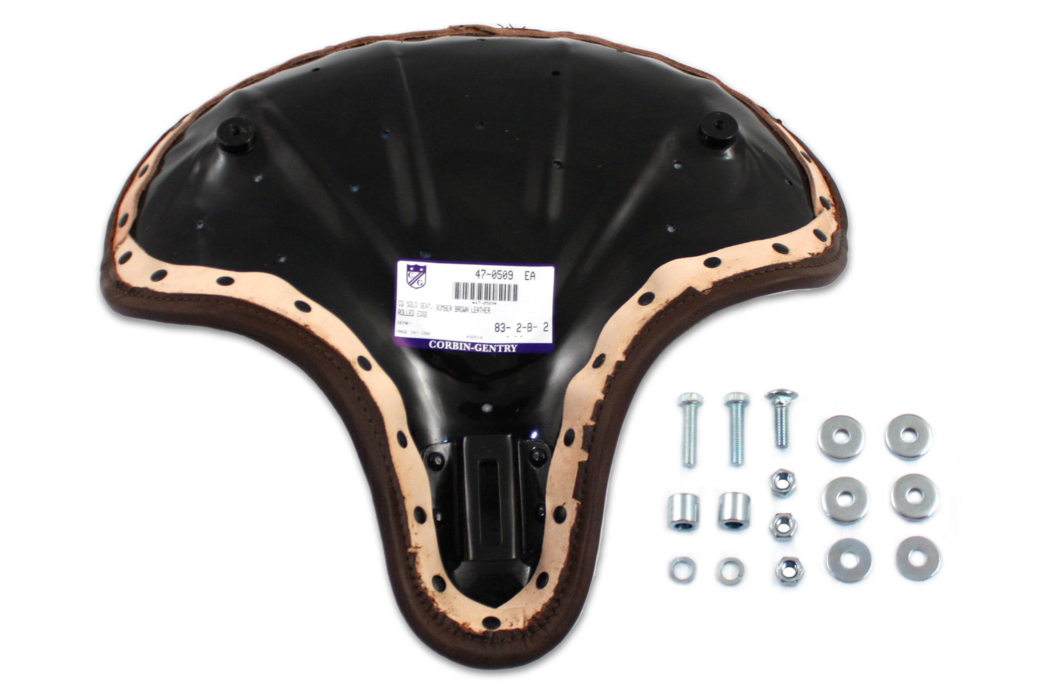 Corbin Gentry Replica Dark Brown Leather Solo Seat for Harley Davidson Models