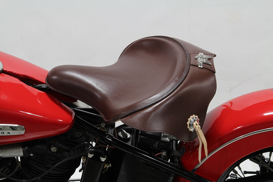 Corbin Gentry Brown Early Solo Seat for Harley Davidson EL and FL Models