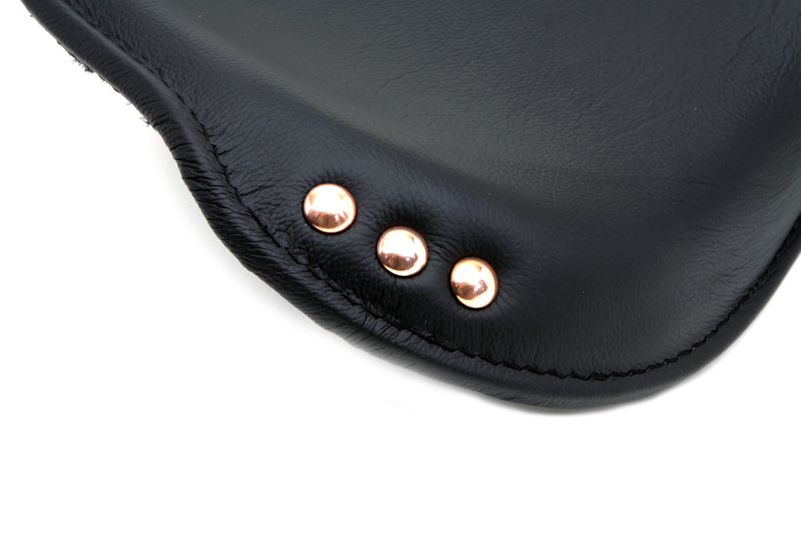 Corbin Gentry Black Leather Replica Army Solo Seat for Harley Davidson WLA (1942-1945)