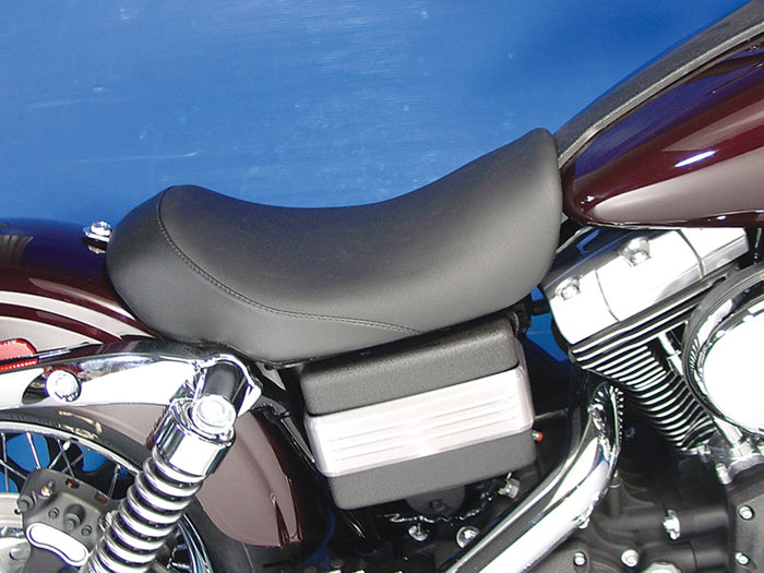 Corbin Gentry Low Profile Black Vinyl Solo Seat for Harley Davidson FXDWG (2006-2015)