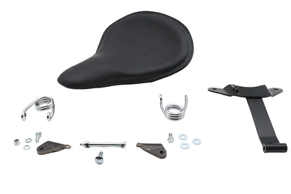 Corbin Gentry Black Leather Velo Racer Solo Seat Kit with Mounting Hardware