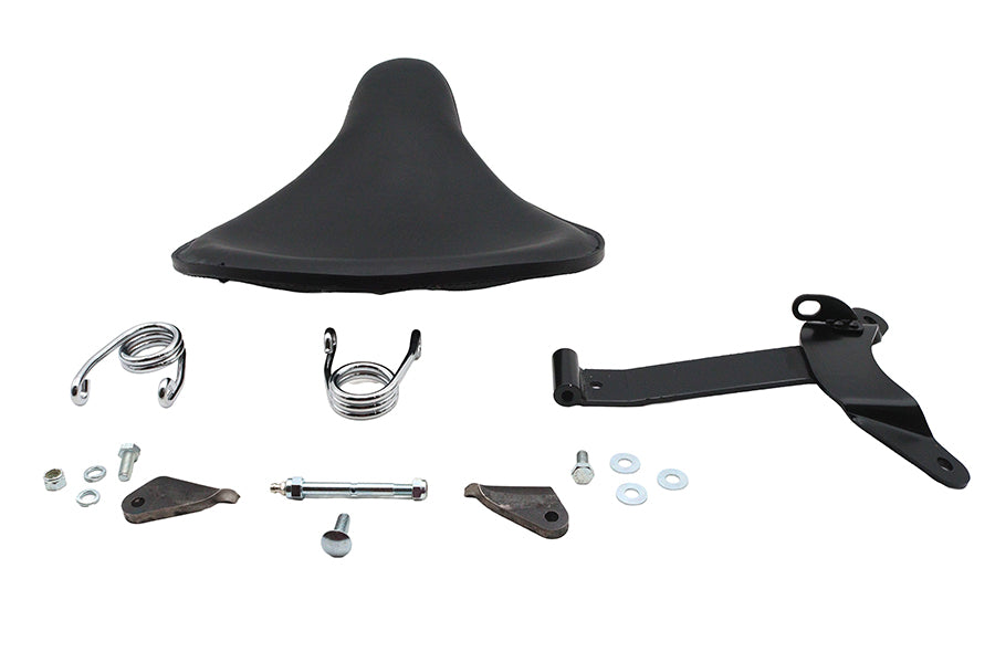 Corbin Gentry Black Leather Velo Racer Solo Seat Kit with Mounting Hardware