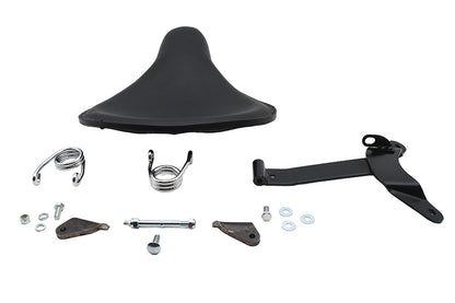 Corbin Gentry Black Leather Velo Racer Solo Seat Kit with Mounting Hardware