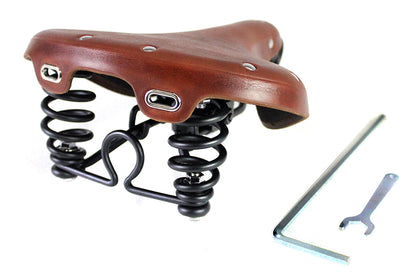 Corbin Gentry Double Steel Saddle Solo Seat Honey Brown (Part #65054A)