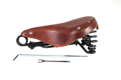Corbin Gentry Double Steel Saddle Solo Seat Honey Brown (Part #65054A)