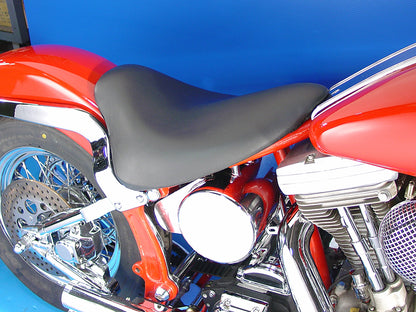 Wyatt Gatling 11-inch Butt Bucket Solo Seat for Harley Davidson FXST Models