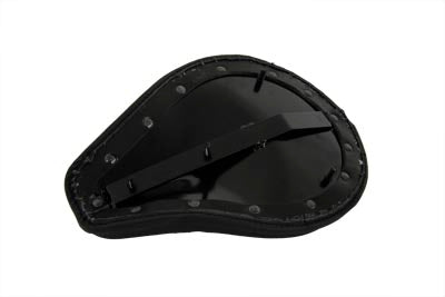 Corbin Gentry Velocipede Black Leather Solo Seat - 1-1/2 Inch Pad Thickness