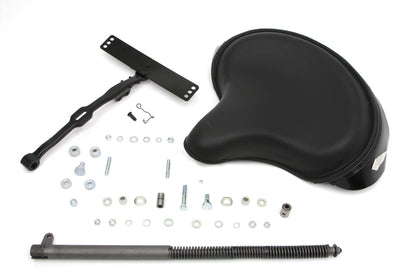 V-Twin Corbin-Gentry Black Leather Deluxe Solo Seat Kit for Harley Davidson W Models