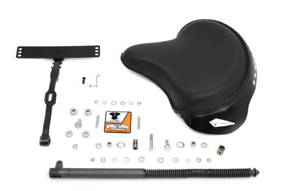 V-Twin Corbin-Gentry Black Leather Deluxe Solo Seat Kit for Harley Davidson W Models