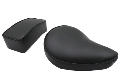 V-Twin Solo Seat and Pad Set with Rear Pillion Pad - 3 Inch Thickness