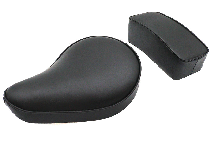 V-Twin Solo Seat and Pad Set with Rear Pillion Pad - 3 Inch Thickness