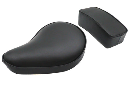 V-Twin Solo Seat and Pad Set with Rear Pillion Pad - 3 Inch Thickness