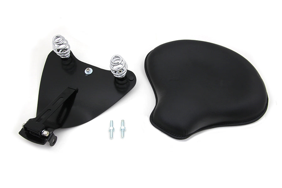 Corbin Gentry Black Leather Solo Seat with Mount Kit for Harley Davidson XL (2010-2019)