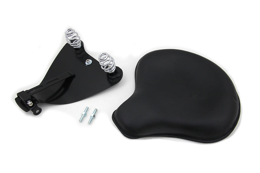 Corbin Gentry Black Leather Solo Seat with Mount Kit for Harley Davidson XL (2010-2019)
