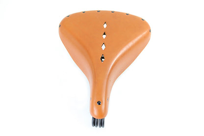 Corbin Gentry Early Style Troxel Saddle for Harley Davidson 1907-1913 - Honey Brown Leather