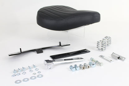 Bates Black Leather Solo Seat Kit for Harley Davidson XL (1979-1981)
