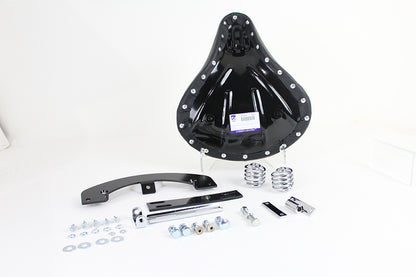 Bates Black Leather Solo Seat Kit for Harley Davidson XL (1979-1981)