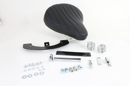 Bates Black Leather Solo Seat Kit for Harley Davidson XL (1979-1981)