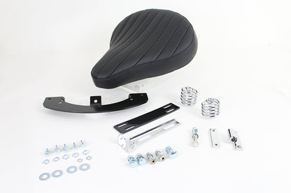 Bates Black Leather Solo Seat Kit for Harley Davidson XL (1979-1981)