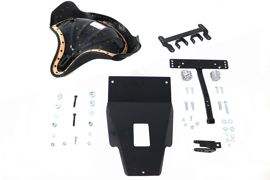 V-Twin Police Touring Solo Seat Kit for Harley Davidson FLT Models