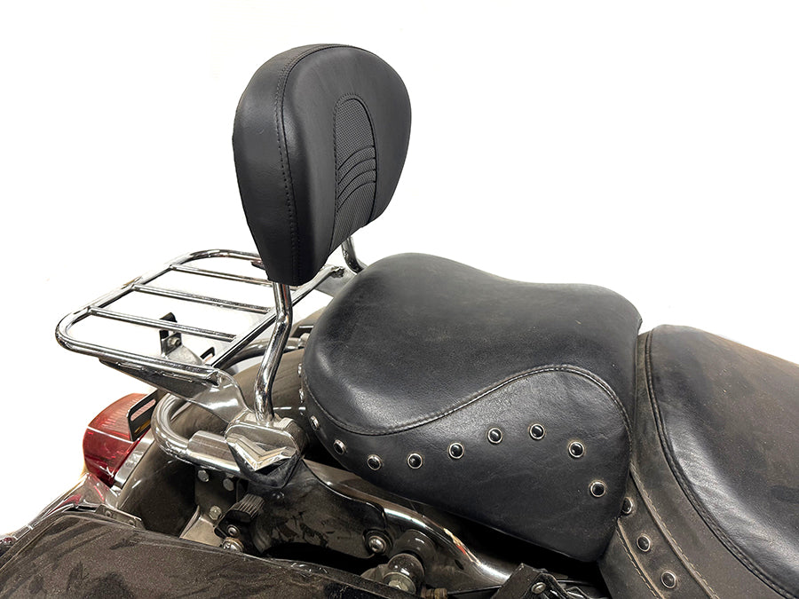 OE Passenger Stitch Backrest Seat Pad for Harley Davidson FLST & FXST Models - 12 Inch Width
